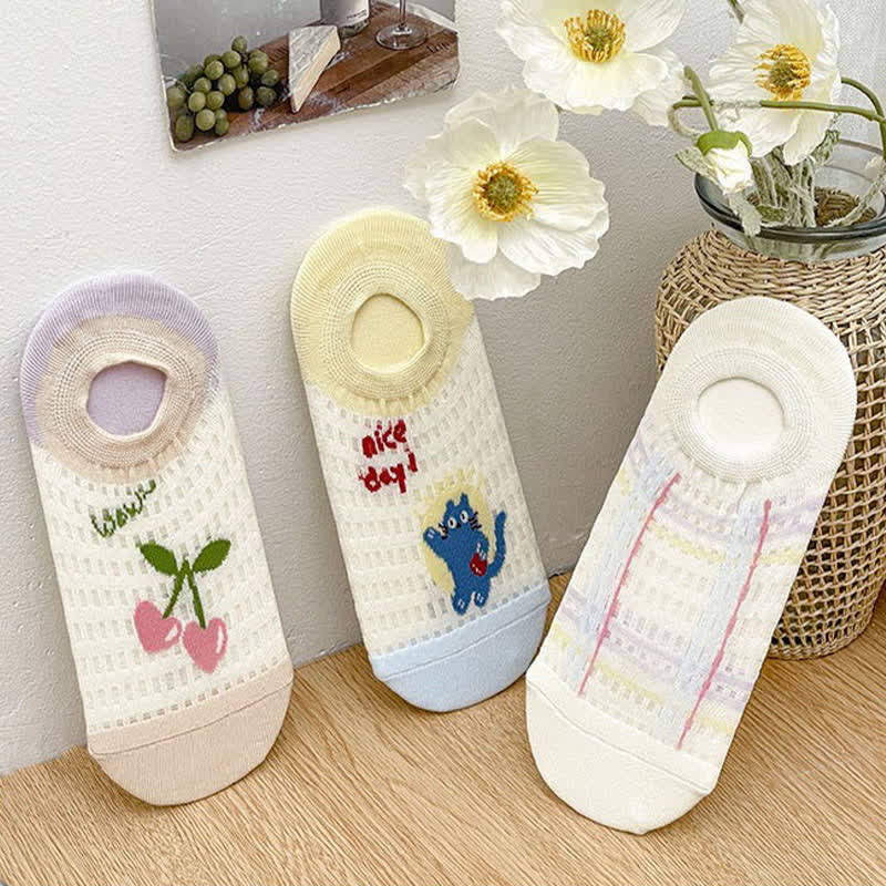 Niedliche, atmungsaktive, unsichtbare Socken (5 Paar) - image 14