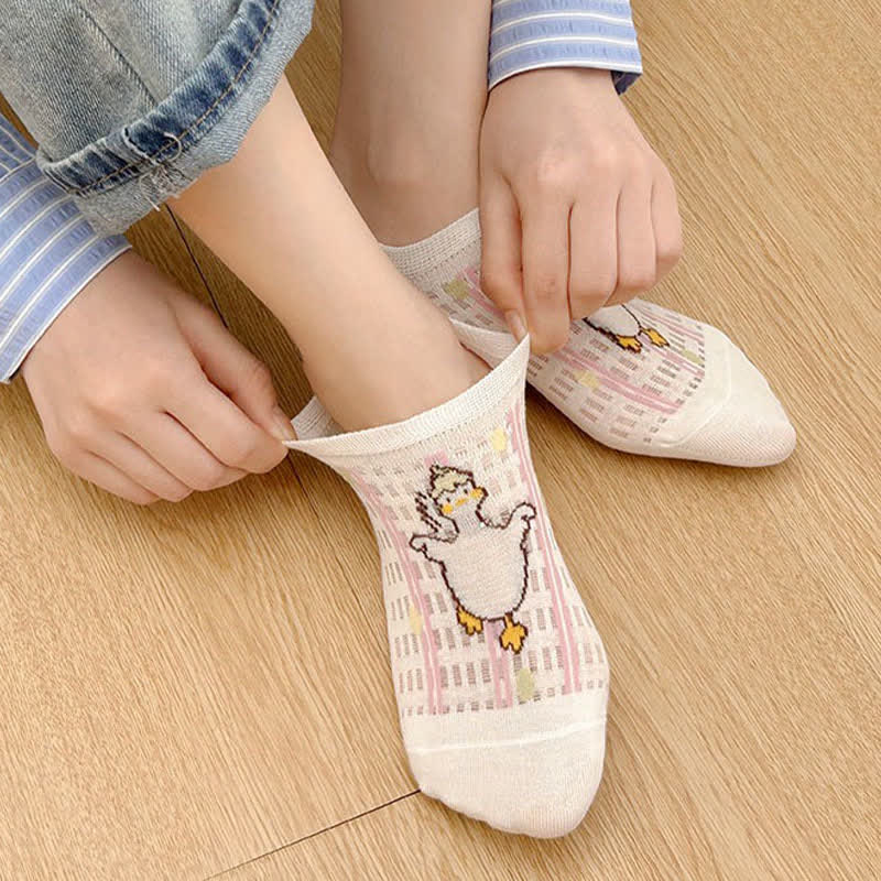 Niedliche, atmungsaktive, unsichtbare Socken (5 Paar) - image 5