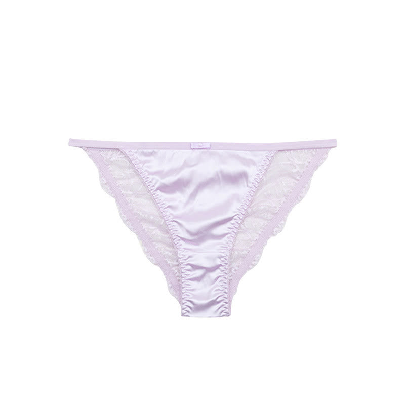String-Höschen mit seidigem Satin-Spitzenbesatz (3er-Pack) - Hellviolett - XL - image 8