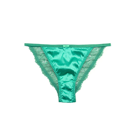 String-Höschen mit seidigem Satin-Spitzenbesatz (3er-Pack) - Grün - XL - image 10