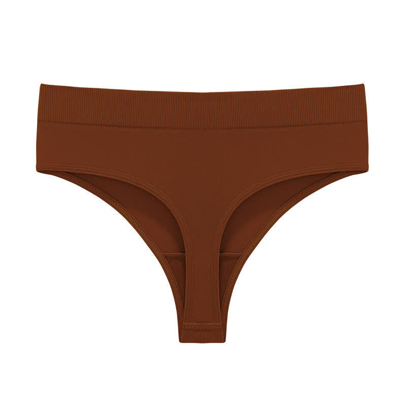 Weiche, dehnbare, nahtlose String-Tangas (5er-Pack) - Karamell - 3XL - image 15