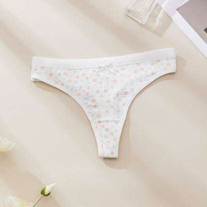 Süße, geblümte, tief sitzende String-Slips (5er-Pack) - Blume - XL - image 5