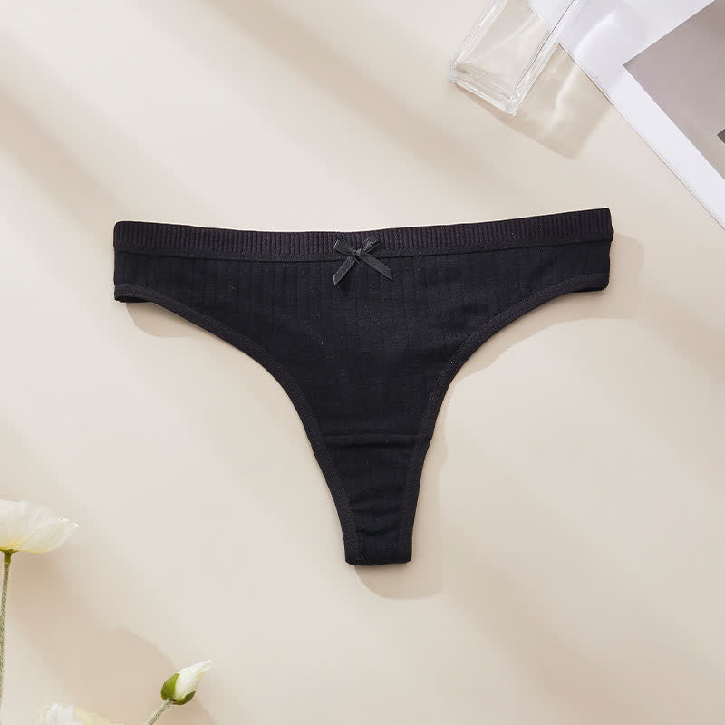 Süße, geblümte, tief sitzende String-Slips (5er-Pack) - Schwarz - XL - image 8