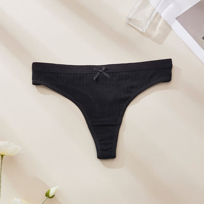Süße, geblümte, tief sitzende String-Slips (5er-Pack) - Schwarz - XL - image 8