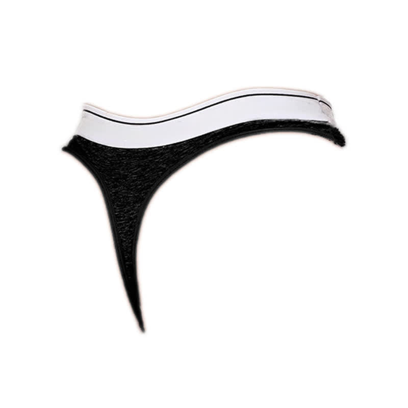 Hüftig geschnittener Stringtanga mit Kontrastbesatz (5er-Pack) - Schwarz - XL - image 10