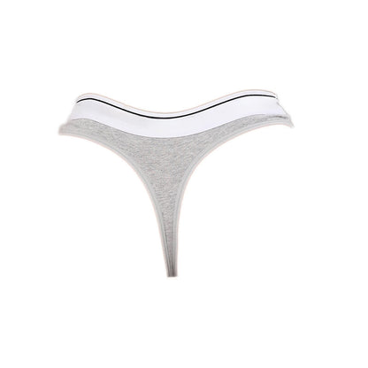 Hüftig geschnittener Stringtanga mit Kontrastbesatz (5er-Pack) - Grau - XL - image 9