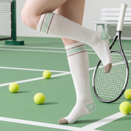 Gestreifte Sport-Kompressionssocken (2 Paar) - image 0