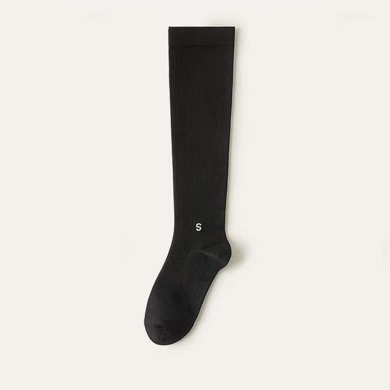Weiße, gerippte Kompressionsstrümpfe in Übergröße (4 Paar) - Schwarz - EU36-41 (US3-7,5) - image 10