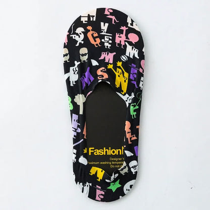 Verspielte, unsichtbare Socken mit Cartoon-Tiermuster (7 Paar) - B - EU39-44 (US6-10) - image 6