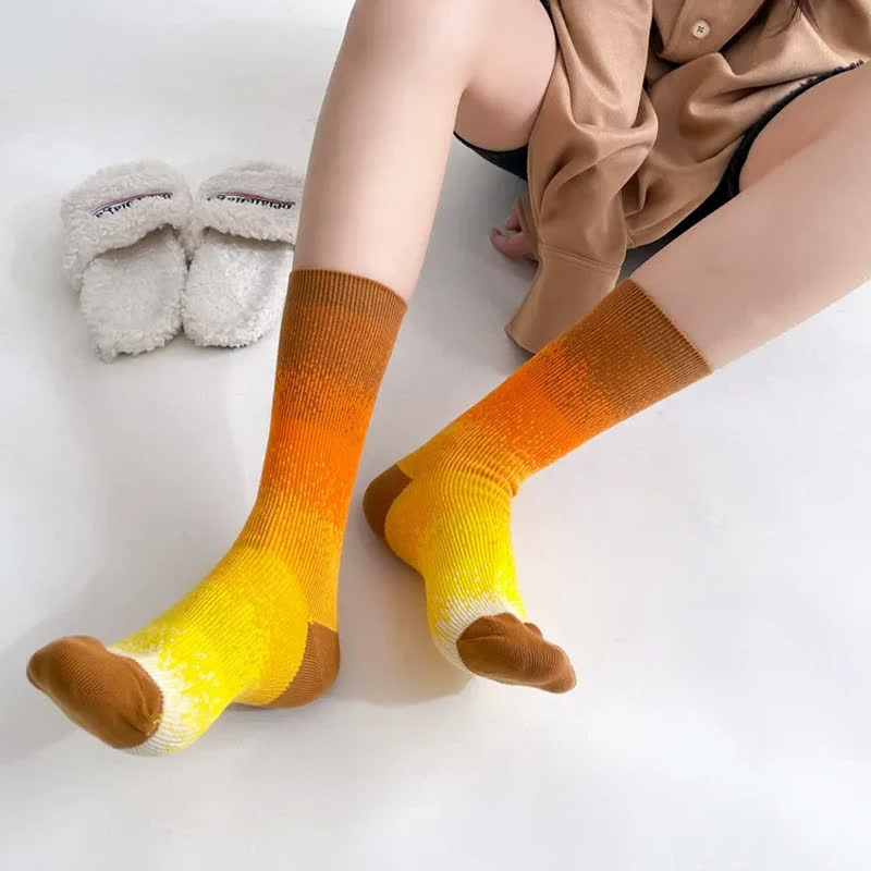 Süße Viertelsocken mit Farbverlauf (3 Paar) - Orange - EU36-42 (US3-8,5) - image 4