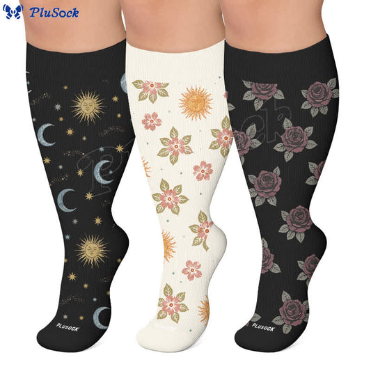 Celestial Knit Kompressionsstrümpfe in Übergröße - image 0