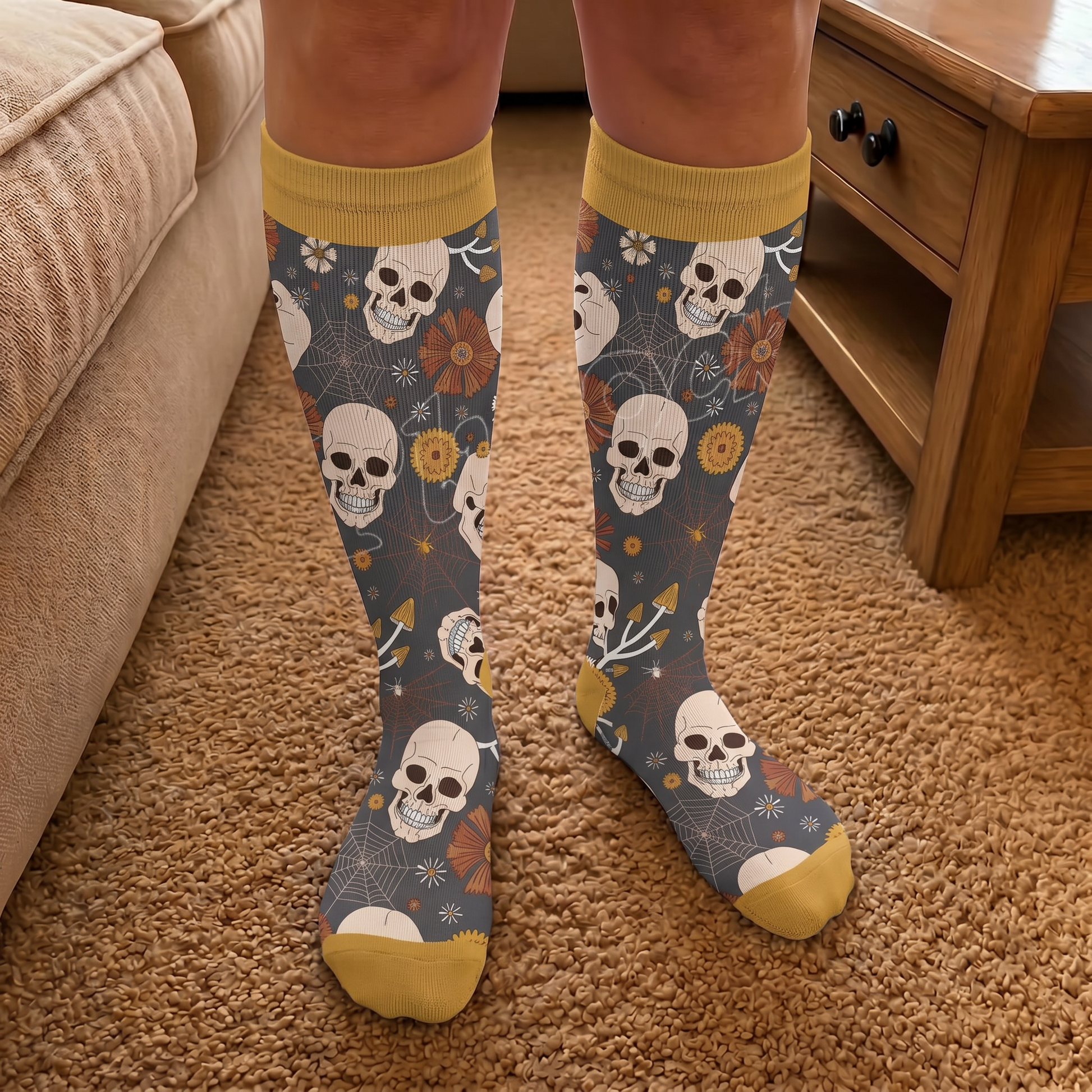 Kompressionsstrümpfe der Skull-Serie in Übergröße - image 1