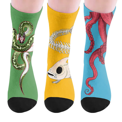 Socken mit Tiermotiven - Mehrfarbig (3 Paare) - EU37-44 (US4-10) - image 10