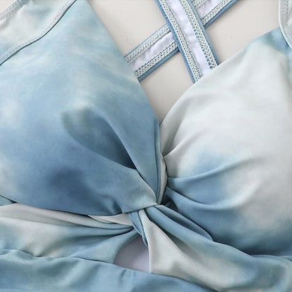 Set aus Strandkleid und Überwurf im Batik-Look - image 4