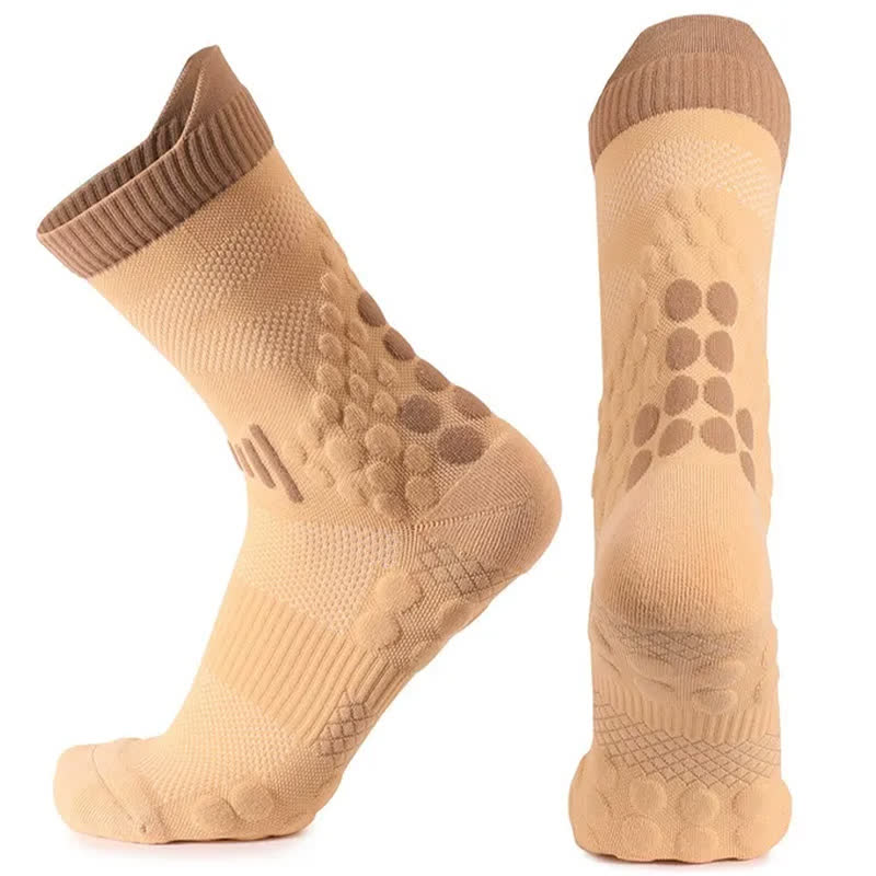 Mesh-Grip-Trainingssocken mit Viertelgriff (2 Paar) - Braun - EU39-45 (US7-13) - image 4