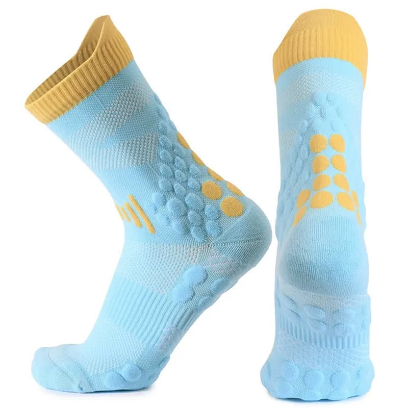 Mesh-Grip-Trainingssocken mit Viertelgriff (2 Paar) - Blau - EU39-45 (US7-13) - image 5