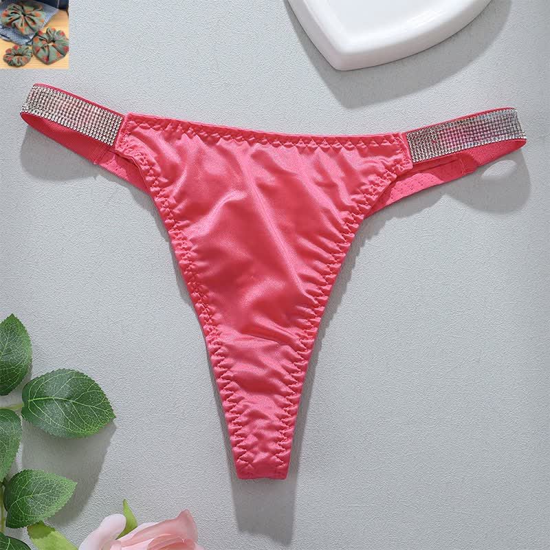 Weiche, dehnbare String-Tangas mit niedrigem Bund (3er-Pack) - Rose - XL - image 9