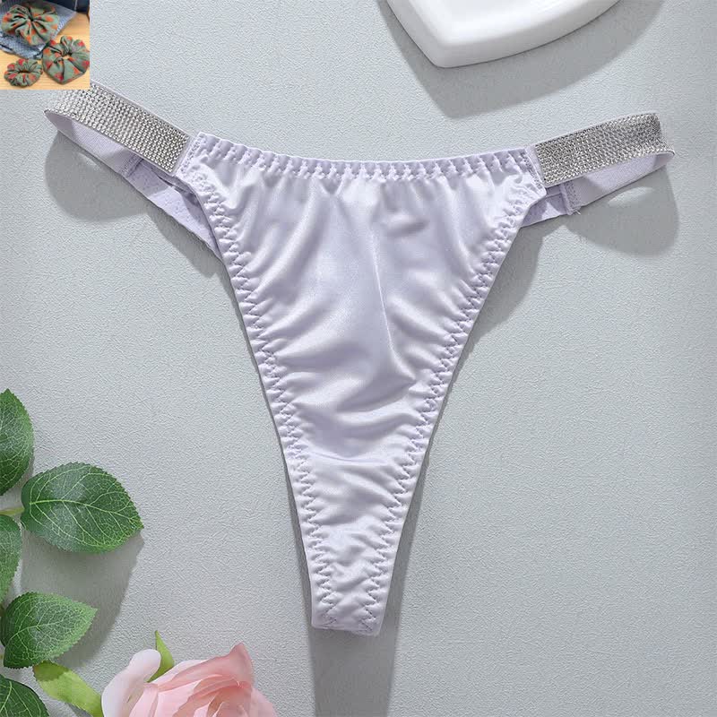 Weiche, dehnbare String-Tangas mit niedrigem Bund (3er-Pack) - Hellviolett - XL - image 7