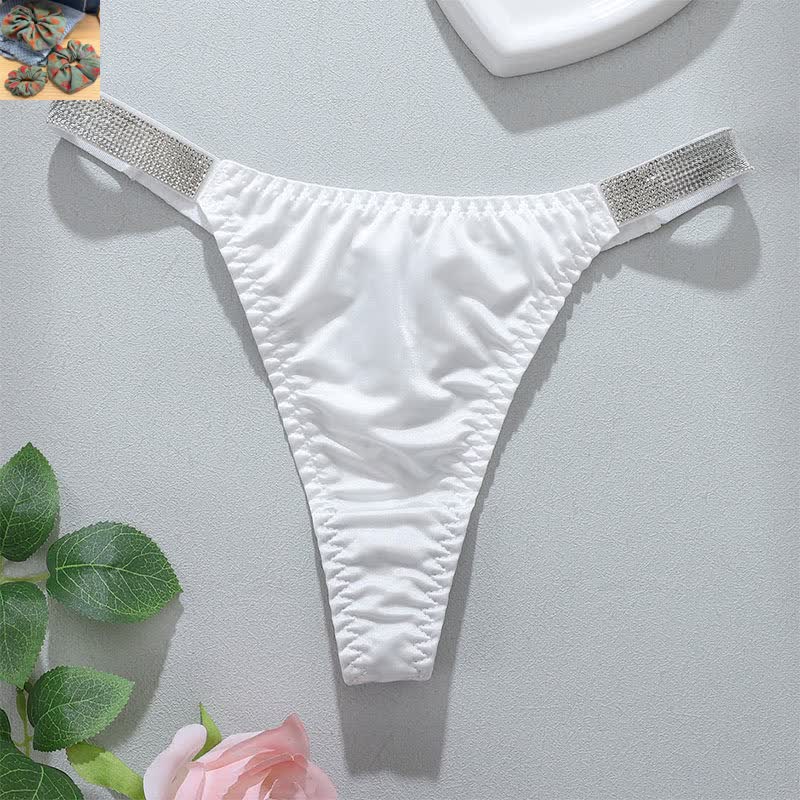 Weiche, dehnbare String-Tangas mit niedrigem Bund (3er-Pack) - Weiß - XL - image 12