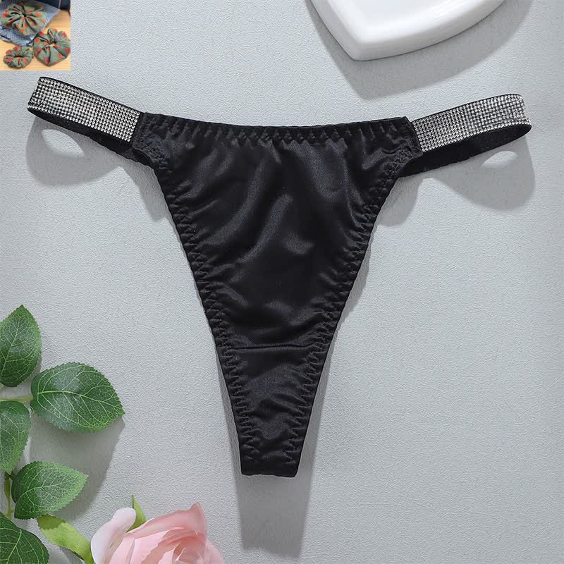 Weiche, dehnbare String-Tangas mit niedrigem Bund (3er-Pack) - Schwarz - XL - image 8