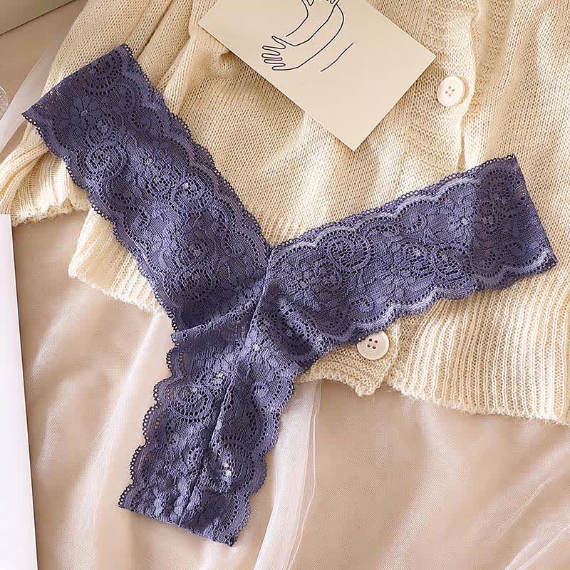 Romantische String-Tangas mit Blumenmuster und Spitze (3er-Pack) - image 10