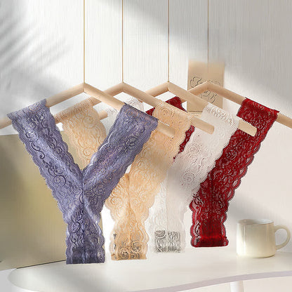 Romantische String-Tangas mit Blumenmuster und Spitze (3er-Pack) - image 6