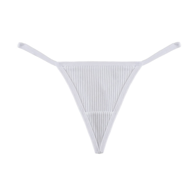 Gerippte, nahtlose String-Tangas (3er-Pack) - Weiß - XL - image 8