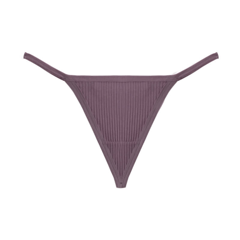 Gerippte, nahtlose String-Tangas (3er-Pack) - Lila - XL - image 11