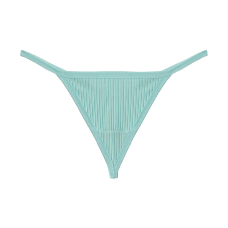 Gerippte, nahtlose String-Tangas (3er-Pack) - Hellblau - XL - image 9