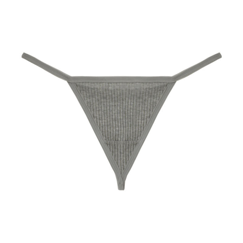 Gerippte, nahtlose String-Tangas (3er-Pack) - Grau - XL - image 14