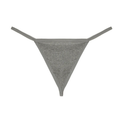 Gerippte, nahtlose String-Tangas (3er-Pack) - Grau - XL - image 14