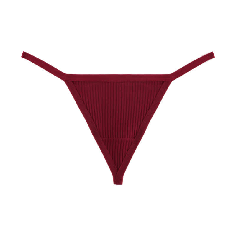 Gerippte, nahtlose String-Tangas (3er-Pack) - Wein - XL - image 10