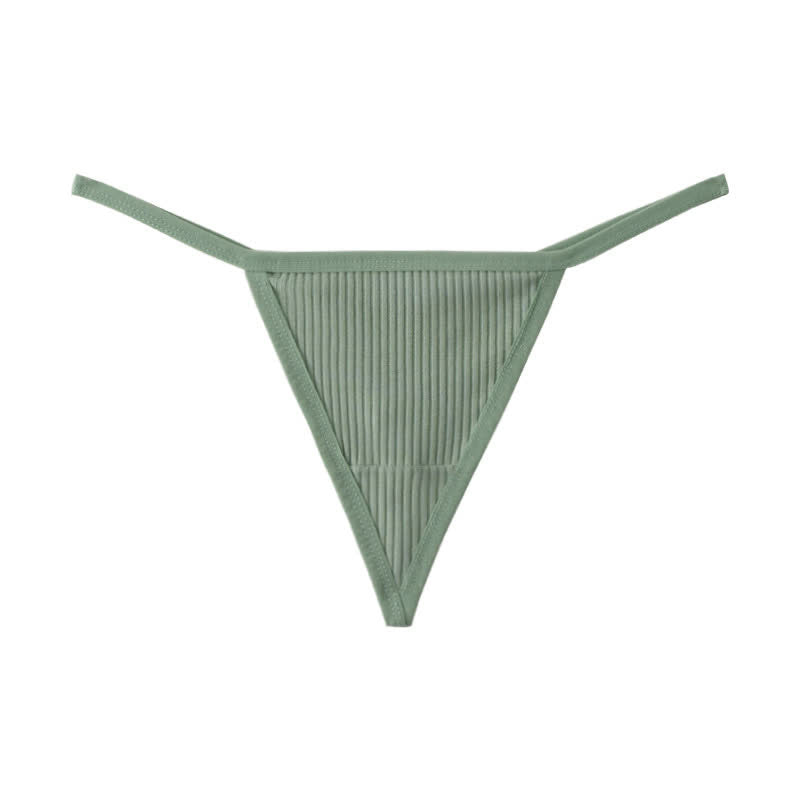 Gerippte, nahtlose String-Tangas (3er-Pack) - Hellgrün - XL - image 13