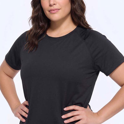 Plus Size Mesh-Rücken Aktiv-Yoga-Top - image 7