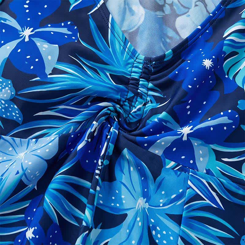 Tropisches Blumen-Cover-Up-Badekleid - image 15