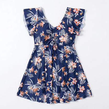 Tropisches Blumen-Cover-Up-Badekleid - image 12