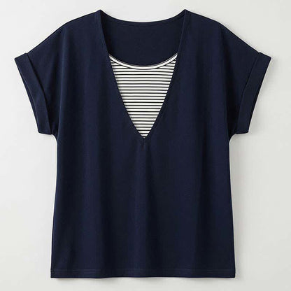 Plus Size Mesh-Rückentop - Marineblau - 5XL - image 4