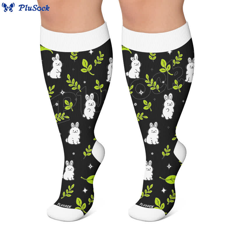 Kompressionsstrümpfe mit Frosch-, Kuh- und Kaninchenmotiv in Übergröße - image 6