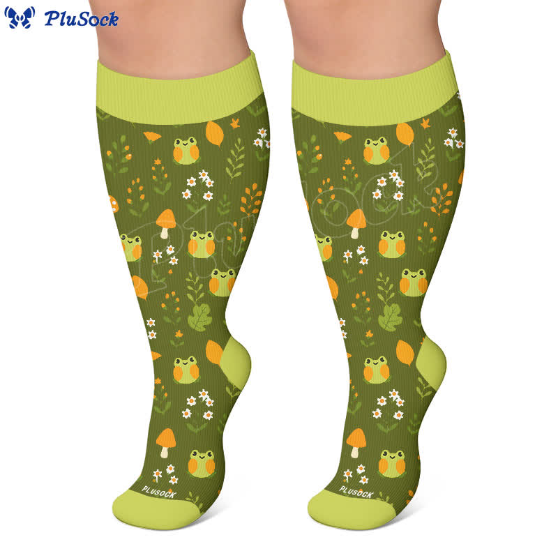 Kompressionsstrümpfe mit Frosch-, Kuh- und Kaninchenmotiv in Übergröße - image 7