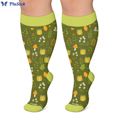 Kompressionsstrümpfe mit Frosch-, Kuh- und Kaninchenmotiv in Übergröße - image 7