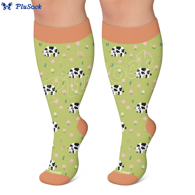 Kompressionsstrümpfe mit Frosch-, Kuh- und Kaninchenmotiv in Übergröße - image 5