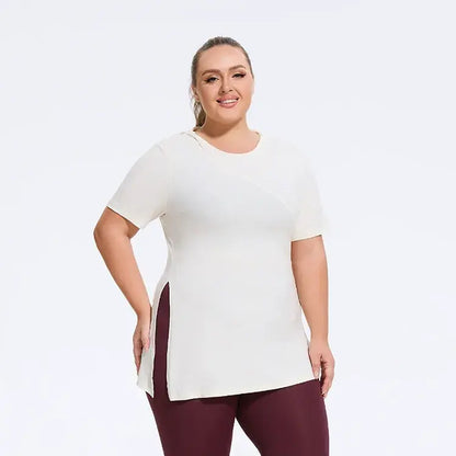 Plus Size Top mit Seitenschlitz für jeden Tag - image 0