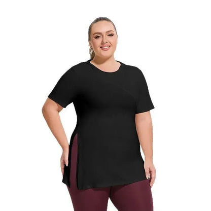 Plus Size Top mit Seitenschlitz für jeden Tag - image 3