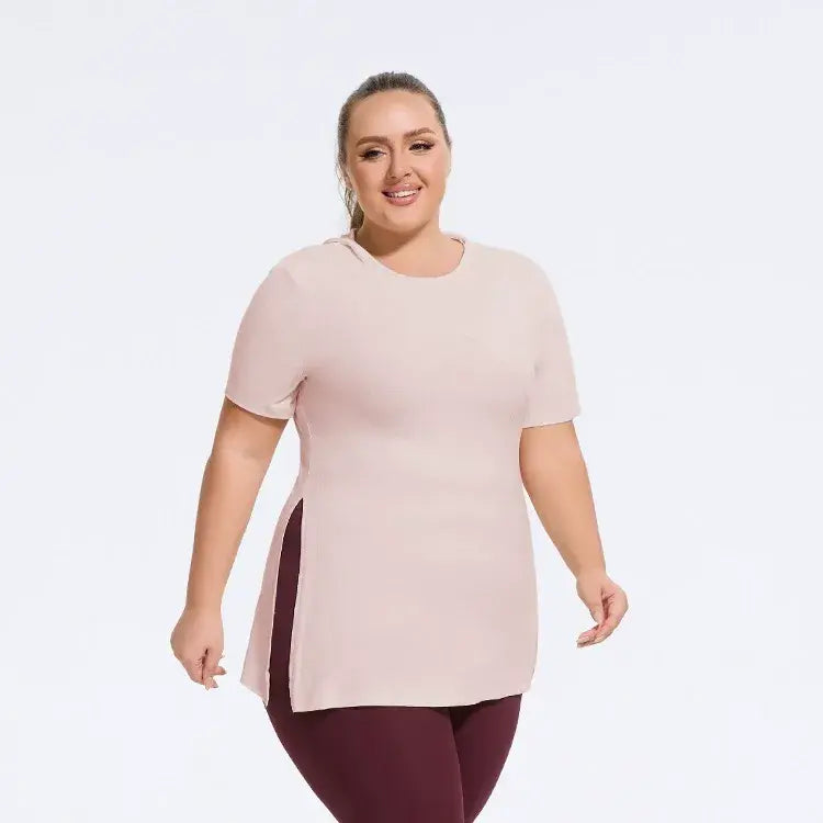 Plus Size Top mit Seitenschlitz für jeden Tag - image 4