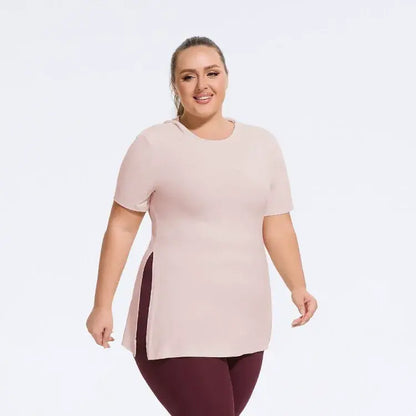 Plus Size Top mit Seitenschlitz für jeden Tag - image 4