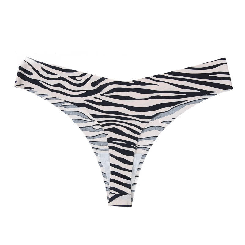 Wild Zebra V-Cut-Slips (4er-Pack) - Weiß - XL - image 7