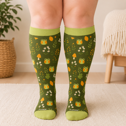 Kompressionsstrümpfe mit Frosch-, Kuh- und Kaninchenmotiv in Übergröße - image 2