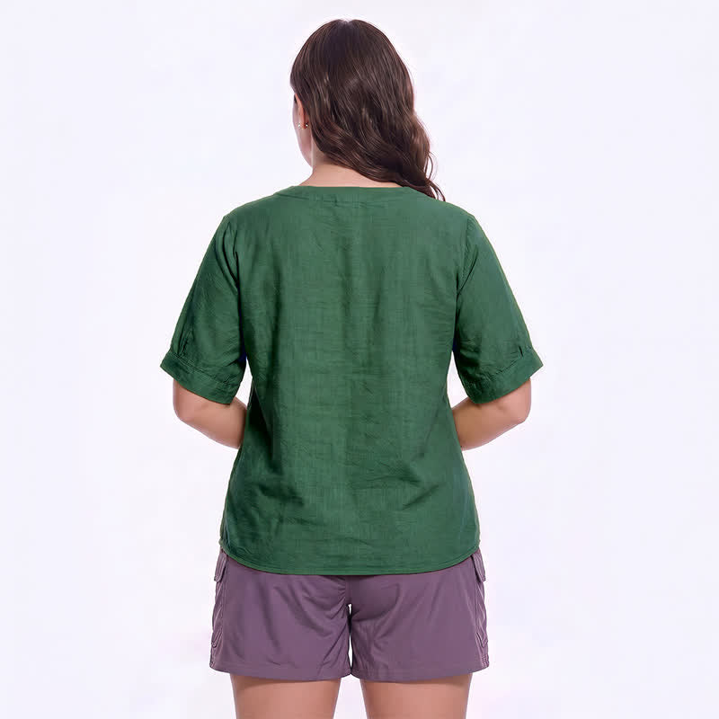 Bestickte, lässige Bluse in Übergröße - image 9