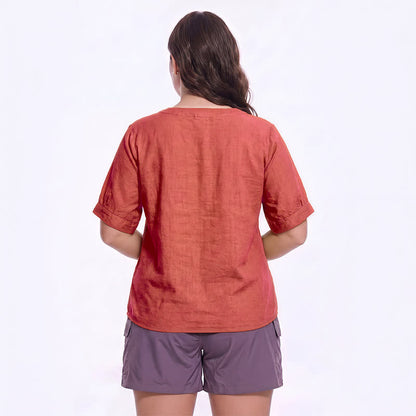 Bestickte, lässige Bluse in Übergröße - image 5