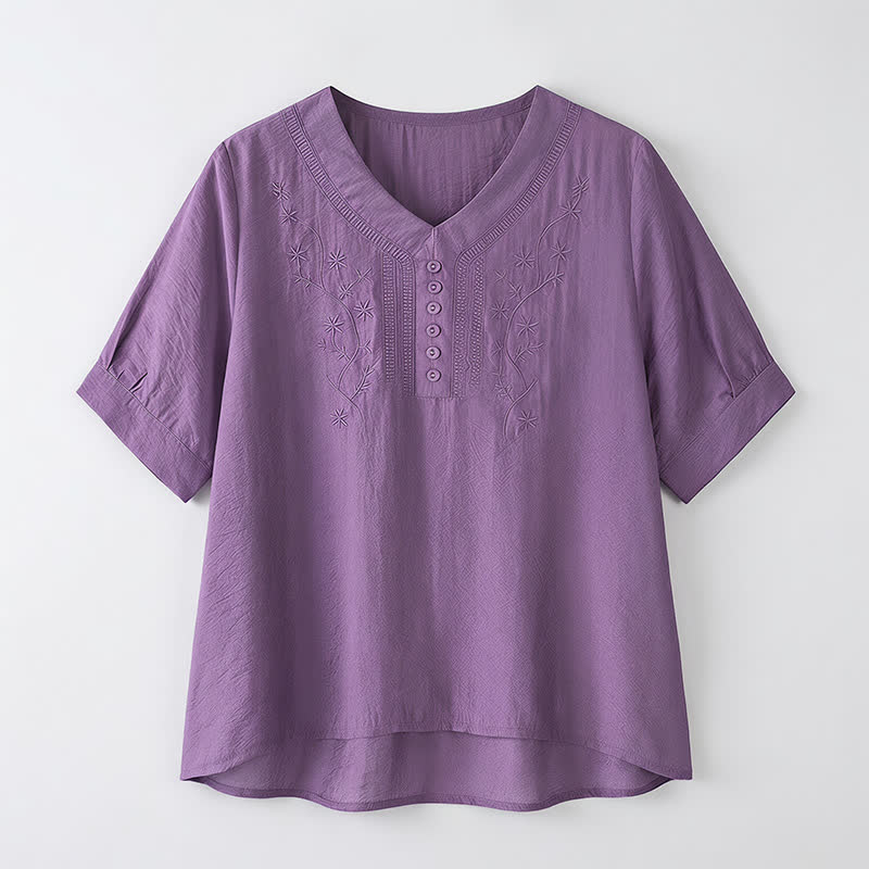 Bestickte, lässige Bluse in Übergröße - image 16